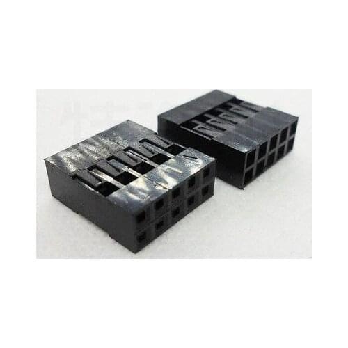 100PCS 2x5 10 Pin Dupont Jumper Wire Cable Housing Female Pin Connector Header