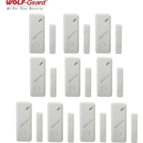 10X Wolf-Guard Wireless Door /Window Sensor Detector Anti-Theft Durable Accessories for Home Security Alarm System 433MHz White