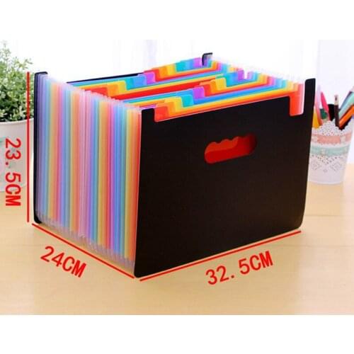 12/24 Pocket A4 Expanding Document Holder Organizer Portable Office Organ File Folder Classification Storage Bag School Supplies