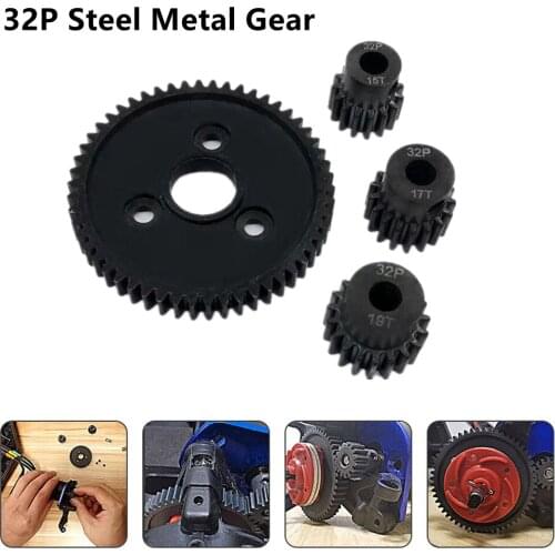 15T/17T/19T/54T 32P Steel Metal Gear Set Replacement For 1/10 Traxxas Slash 4X4 VXL Rustler E-Revo T-Maxx Upgrade DIY Spare Part