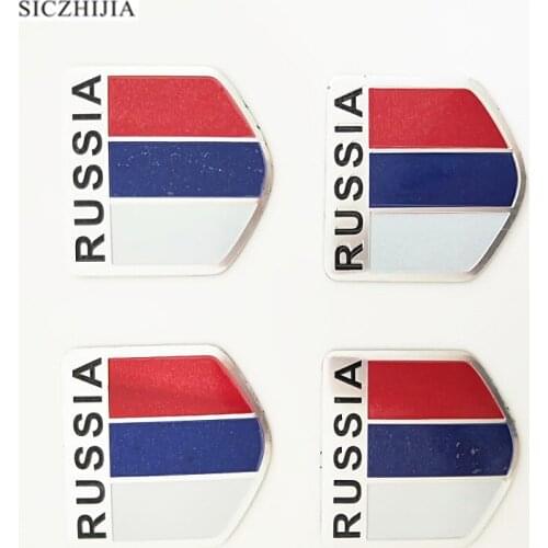 3D aluminum alloy Russian flag car sticker for Acura RLX CL EL CSX ILX MDX NSX RDX RL SLX TL TSX Vigor ZDX