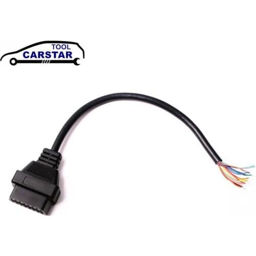 50PCS/LOT OBD2 16Pin Male Plug Connector For ELM327 Extension Adapter OBD Cable OBDII 16 Pin OBD 2 Adaptor Opening Female Cable