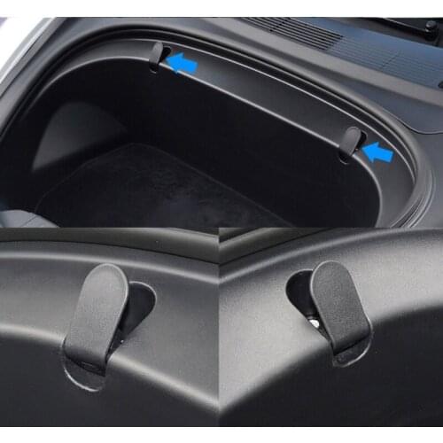 50LC 2pcs Front Bag Hooks Car Interior Hook Bag Cargo Hook Cover Car Interior Car Accessories for Tesla Model 3