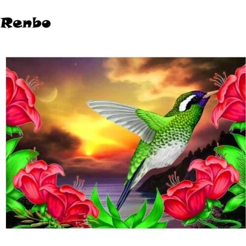 5d diy Diamond Embroidery Sunset landscape Diamond Mosaic birds Diamond Painting Cross Stitch Rhinestones Full Drill Needlework