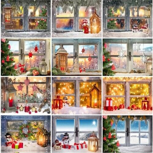 Diamond Painting Landscape Cross Stitch Kit Diamond Embroidery Window Mosaic Rhinestone Picture Christmas Wall Art Decoration