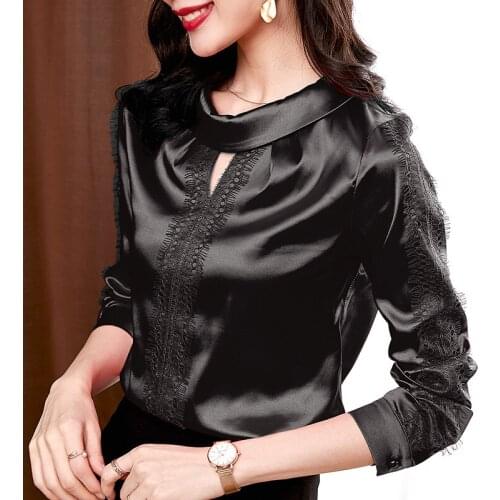 Free Shipping Woman Feminina WomenS Vintage Blouse Fashion Clothes 2020 Spring Autumn Black Long Sleeve Shirts Female D0106