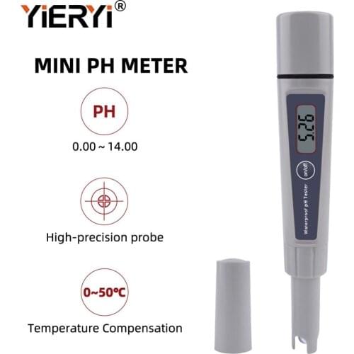 Yieryi PH-032K Pocket Pen Water test Digital PH Meter Tester PH-009 IA 0.0-14.0pH for Aquarium Pool Water Laboratory