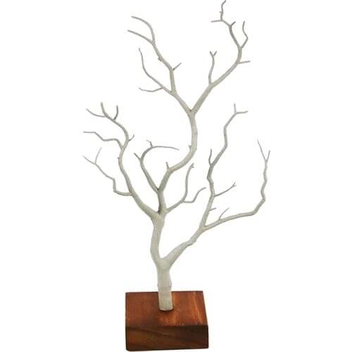 Earrings Holder Tree Display Stand - Vintage Jewelry Tower Organizer for Studs Necklaces Rings Bracelets