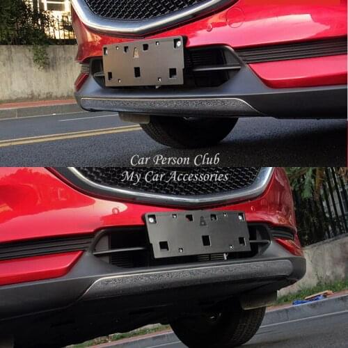 For MAZDA CX-5 CX5 2017 2018 Front Lip Bumper Grilles Strips Cover Sequin Frame Trim Stainless Steel Decoration Car Accessories
