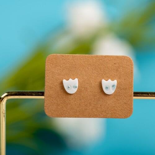 Porcelain Multicolor Ceramic Earrings Anti-allergic Cartoon cute little animal jewelry #LY512 مجوهرات مجموعات עגילים לנשים