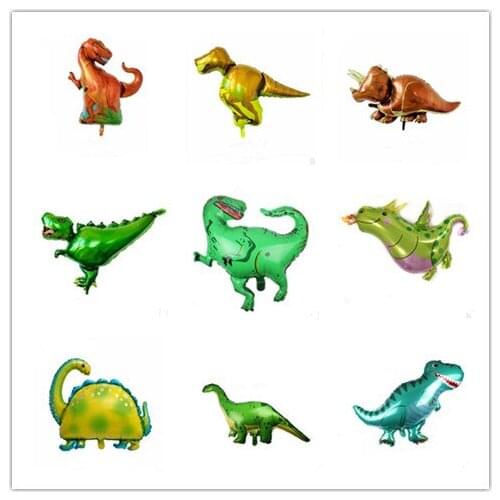 Giant Green Dinosaur Foil Balloon Happy Birthday For Jurassic Dino World Decorations Jungle Party Supplies Boys Toy