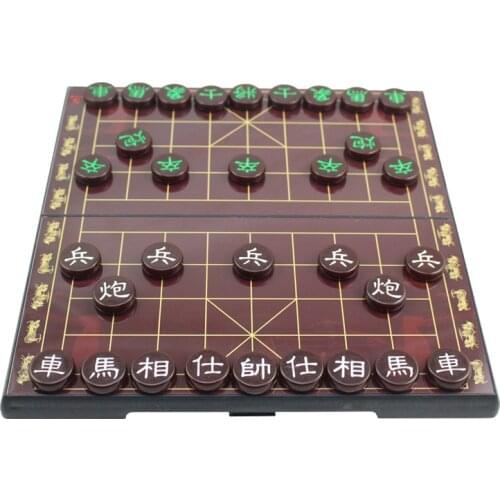 Chinese chess large magnetic folding chessboard set acrylic chess pieces
