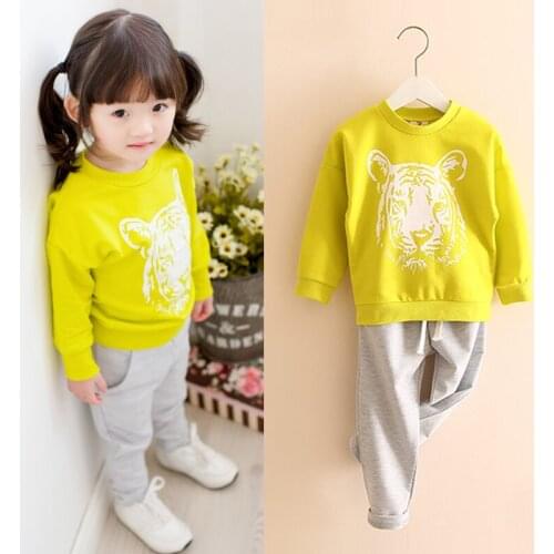 Children Clothing Set Long Sleeve t-Shirts + Pants Kids Clothes for girls Spring Fall Girls Suits Baby Toddler sport Clothes