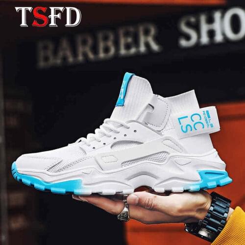 Slip on Sport Shoes Men Mesh Man Sneaker Large Sizes High Top Male Sneakers Sole Platform Sports Shoe Man Tennis 2021 Zapatos 1z
