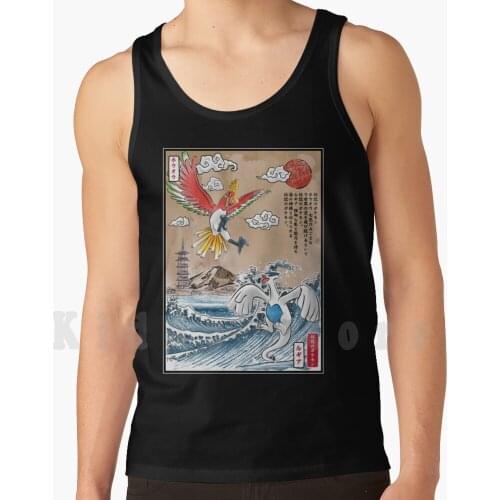 Legendary Battle tank tops vest sleeveless Animals Battle Birds Water Sea Wave Kanagawa Wave Japan Kyoto Tokyo Japanese
