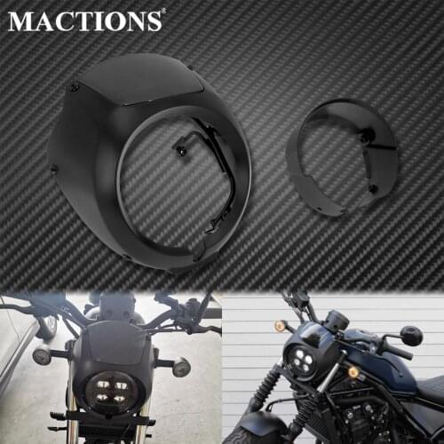 Motorcycle Windshield Windscreen Visor Fairing Mask Cover Guard Headlight Cowl Black For Honda CMX500 CMX300 2017-2021