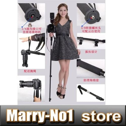 Wholesale WT1003 Alloy Monopod Lightweight 67" Tripod Camera Monopod WT-1003 For DSLR camera Free Shipping with bag