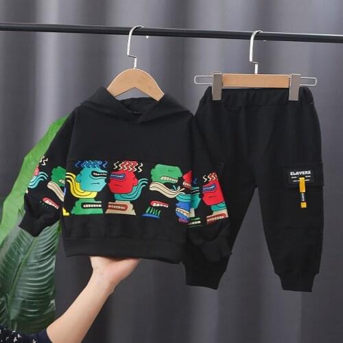 0-5 Years Spring Boy Clothing Set 2021 New Casual Fashion Cartoon Pattern T-shirt+ Pant Kid Children Baby Toddler Boy Clothing
