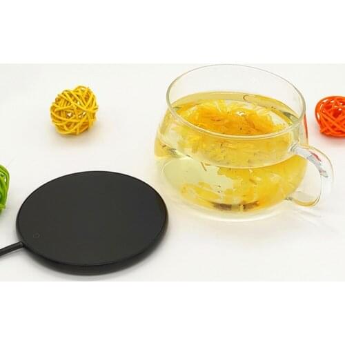 USB Cup Heater USB Coaster Warmer with Indicator Light and Switch USB Cup Mug Warmer Milk Coffee Beverage Heater for Home Office