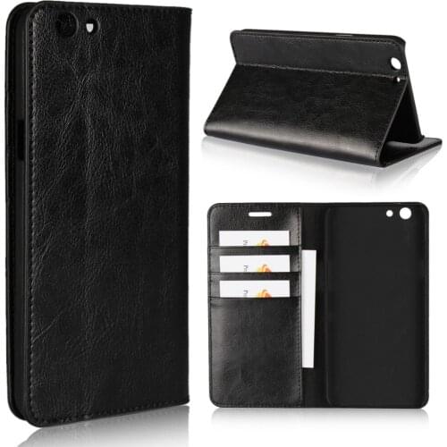 Luxury Genuine Leather Wallet Flip Case Cover For OPPO A59 A59m A59t