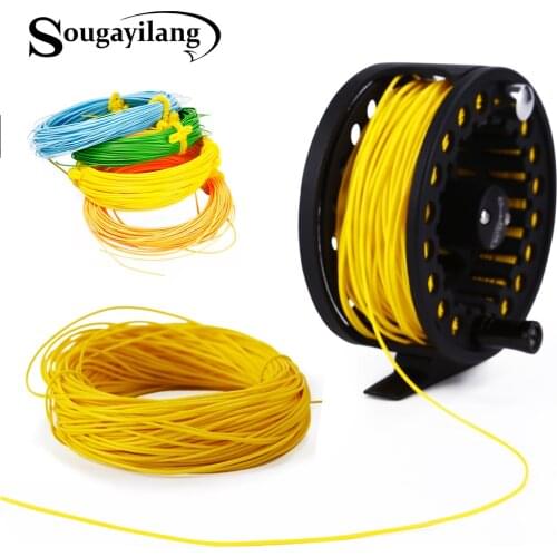 Sougayilang 100FT Floating Fly Fishing Cord Weight Forward Fly Line 6 Colors Polyethylene Fly Fishing Line 4F 5F 6F 7F 8F