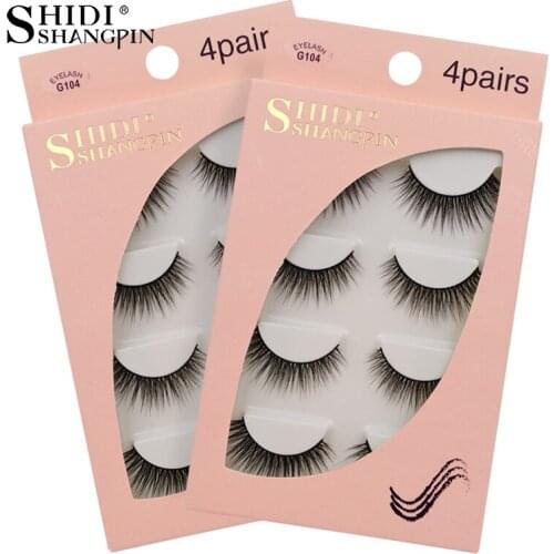 SHIDISHANGPIN Mink Eyelashes Natural Long 3D Mink Lashes Handmade False Eyelashes mink 3d lashes Fake Eyelashes Maquiagem cilios