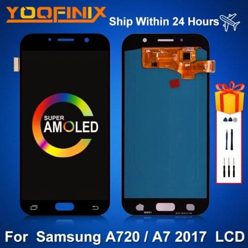 5.7"Super AMOLED For Samsung Galaxy A7 2017 LCD A720 A710F Display Assembly Replacement Parts For Samsung SM-A415F/DSM LCD