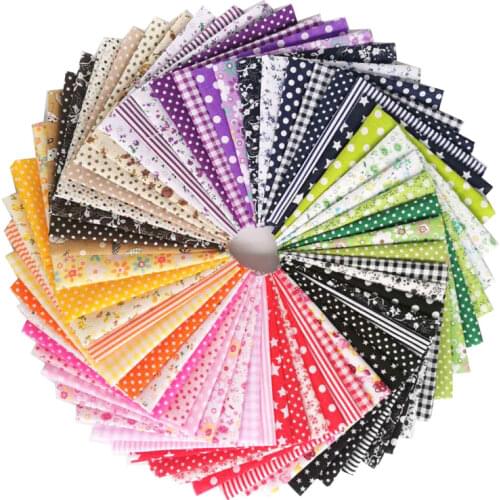 25x25cm or 10x10cm Cotton Fabric Printed Cloth Sewing Quilting Fabrics for Patchwork Needlework DIY Handmade Accessories