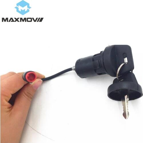 Electric Scooter Ignition Key Switch for Maxmov Scooter Evoking with 2 Male Plug-in