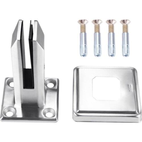 Floor Standing Stairs Glass Clamp Stainless Steel Balcony Swimming Pool Fence Clips Glass Holder Balustrade Bracket Clamp