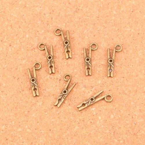 35PCS Antique Bronze Trendy Jewelry clothespin Charms Pendant Finding Fine Jewelry making for gift 18*8MM