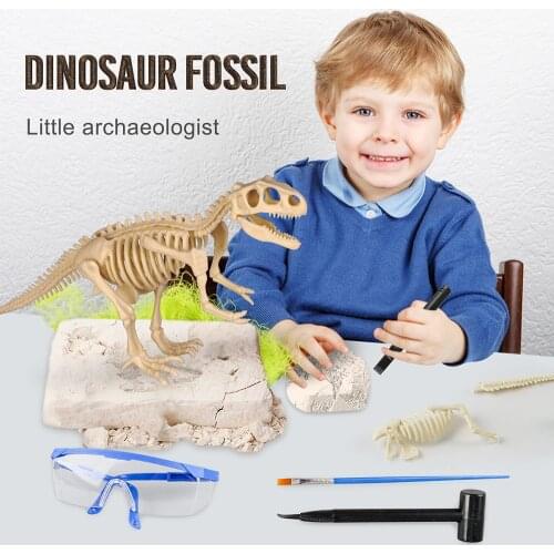 5 Styles Dinosaur Fossil Excavation Toys Archaeological Dig Toy DIY Assembly Model Educational Toys for Kids Boys Gifts