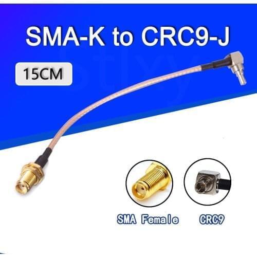 50PCS SMA Female to CRC9 MALE Right Angle Connector RG316 Pigtail Cable 10CM 15cm 20CM SMA-K/CRC9-JW