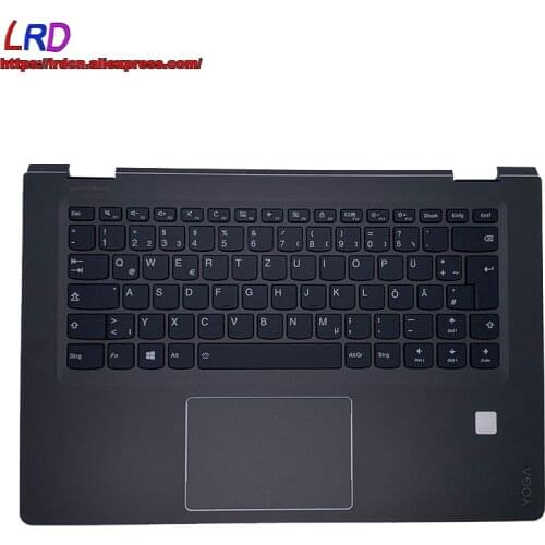 C Cover Upper Case Palmrest with DE German Backlit Keyboard for Lenovo Yoga 510-14 IKB ISK AST Flex 4-1470 Laptop 5CB0M32849