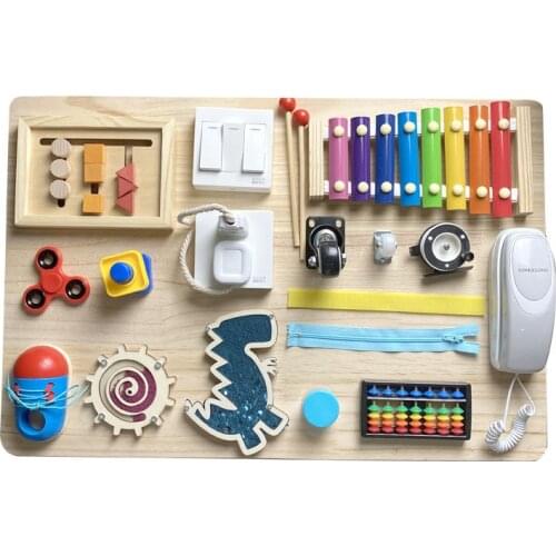 Homemade Busy Board DIY Toys For Children Educational Busy Board Accessories Montessori Materials Plug Socket Electrical Switch