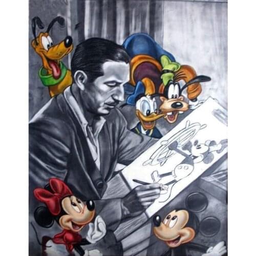 Cartoon Disney Mickey Mouse Full Square Diamond Painting Resin Pasted Embroidery Cross Stitch Kits Home Nedleworks Paintings