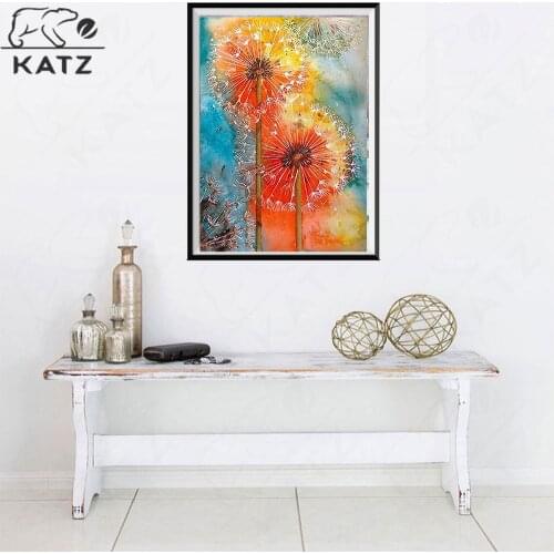 Oil Painting Dandelion Diamond Painting Romantic Color Embroidery Crossing Diy Mosaic Art Gift Cross Stitch Home Decoration