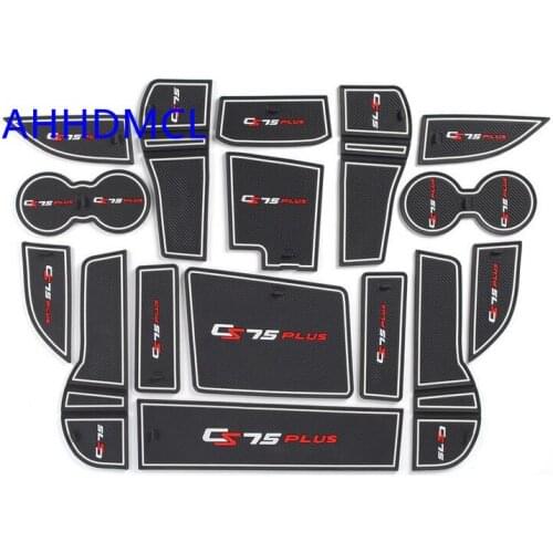 Car Door Gate Slot Mats Cup Armrest Storage Pad For Chana Changan CS75 2019 Plus 1.5T Edition