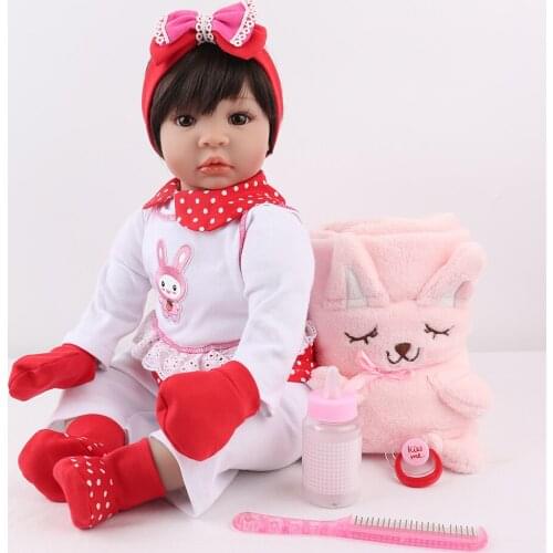 22"Dolls Lifelike Reborn Baby doll Silicone Vinyl newborn 55cm Xmas Gift Princess Realistic Children kids Toys collectible doll
