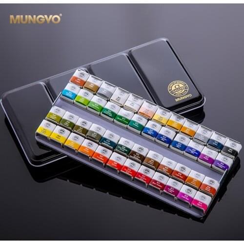 Professional 12/24/48 Colors Watercolor Paint Set Solid Water Color Metal Box Oil Painting Pigment for Student Art Supplies