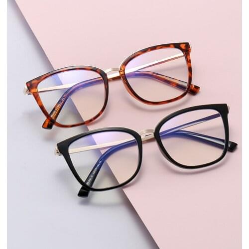 2020 new blue light blocking glasses Cat Glasses Frame Women Eyeglasses Optical Clear Lens Myopia Glasses for Unisex FML