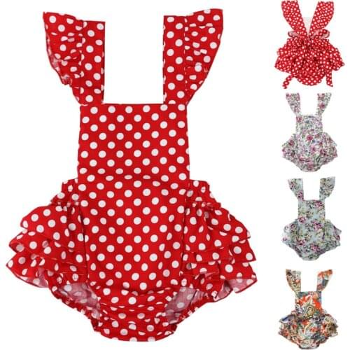 New Floral design rompers cute newborn baby cotton ruffle romper girls summer style clothing,baby girl romper,baby rompers