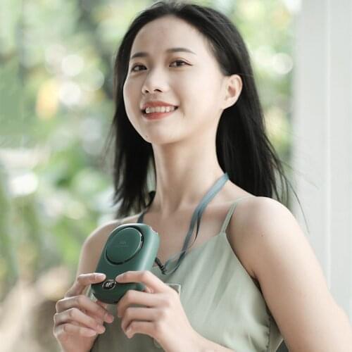 Neck Fan Portable Mini Usb Air Cooler Rechargeable Ventilador Outdoor Travel Handheld LCD Display Bladeless Fan Cooling Home