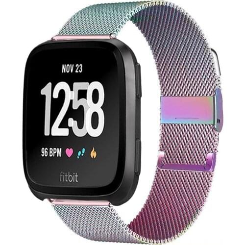 Magnetic Loop band for Fitbit Versa/Versa 2/versa Lite Strap Stainless Steel Bracelet Strap smart watch Accessories