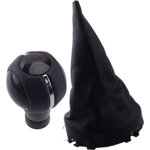 DWCX Car 6 Speed Manual Gear Shift Knob with Gaiter Boot Fit for Mini Cooper F55 F56 F54 F60 F57
