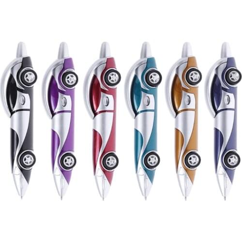 Funny Novelty Design Racing Car Shaped Ballpoint Pen Office Child Kid Toy Gift