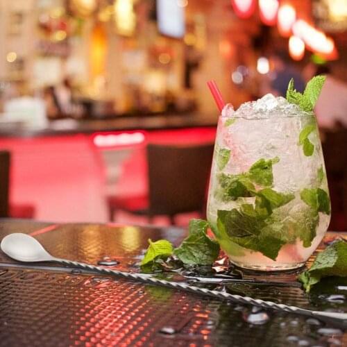 Steel Water Drop Bar Spoon Fine Thread Bar Spoon Cocktail Teardrop Spoon Stirring Bar Mixing Bar Bartending R8N0