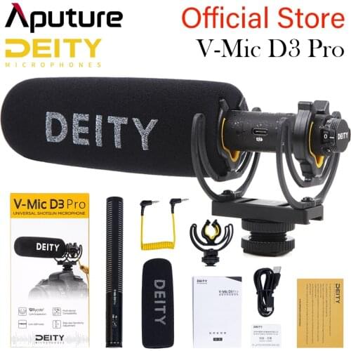 Deity V-Mic D3 Pro Super-Cardioid Directional Shotgun Microphone Polar Pattern Vlogging Condenser Recording Microfone for DSLR