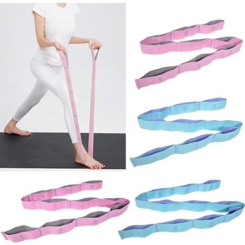 2021 Top Yoga Pull Strap Belt Elastic Latin Dance Stretching Band Loop Yoga Pilates Bands