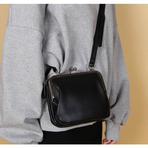 Vintage clip shell women shoulder bags designer messenge bag luxury pu leather female crossbdoy bag lady chic small purses 2019